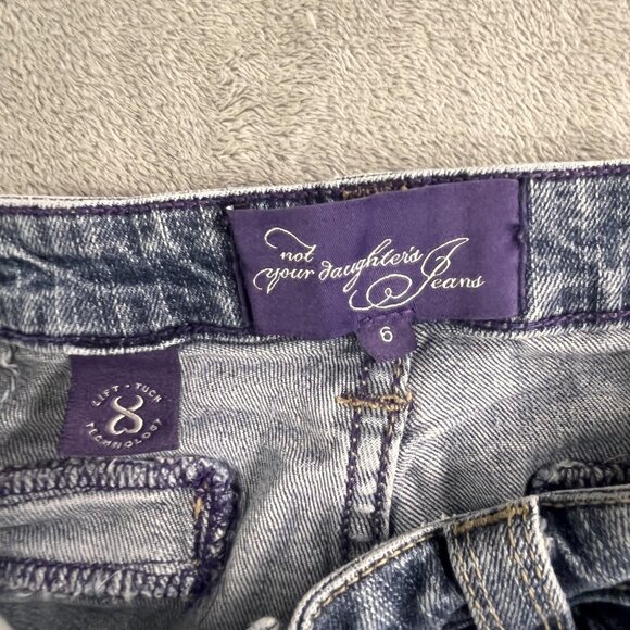 Not Your Daughter's Jeans Womens 6 Blue Bootcut Stretch Denim Made USA Lift Tuck - Picture 3 of 16